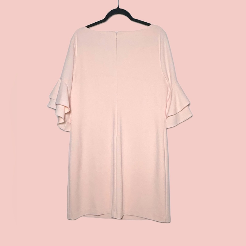 Lauren Ralph Lauren Pink Ruffle Sleeve Crepe Shift XL (16) HOST PICK - Picture 7 of 11